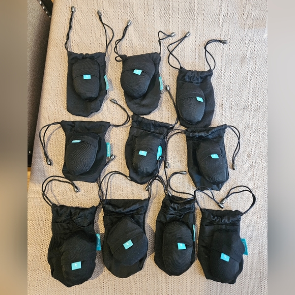 Tieks Shoes - Lot of TEN (10) Sets of Tieks Drawstring Shoe Pouches & Blue Reuseable Bags